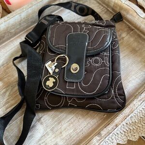 TOUS Black Quilted Crossbody with keychain